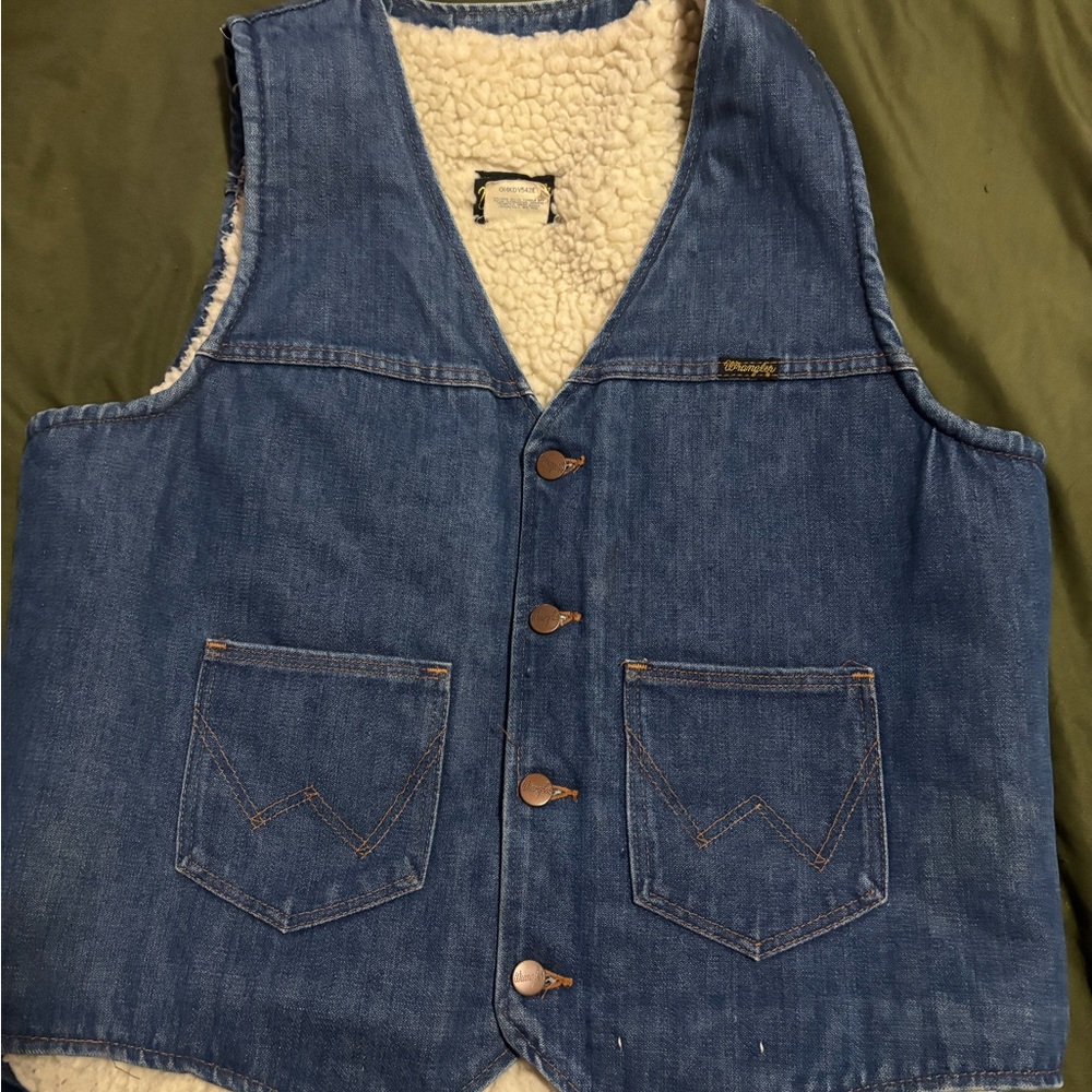 Vintage Denim Wrangler Vest sz L